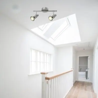 Plafonnier RYAN 2x5W GU10 ACIER CHROME BRILLIANT G57413/77