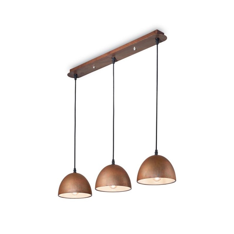 Suspension FOLK SP3 Corten 60W max IDEAL LUX 174235