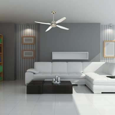 Ventilateur de Plafond Libelle 132cm Chrome Acrylique CASAFAN 9413250