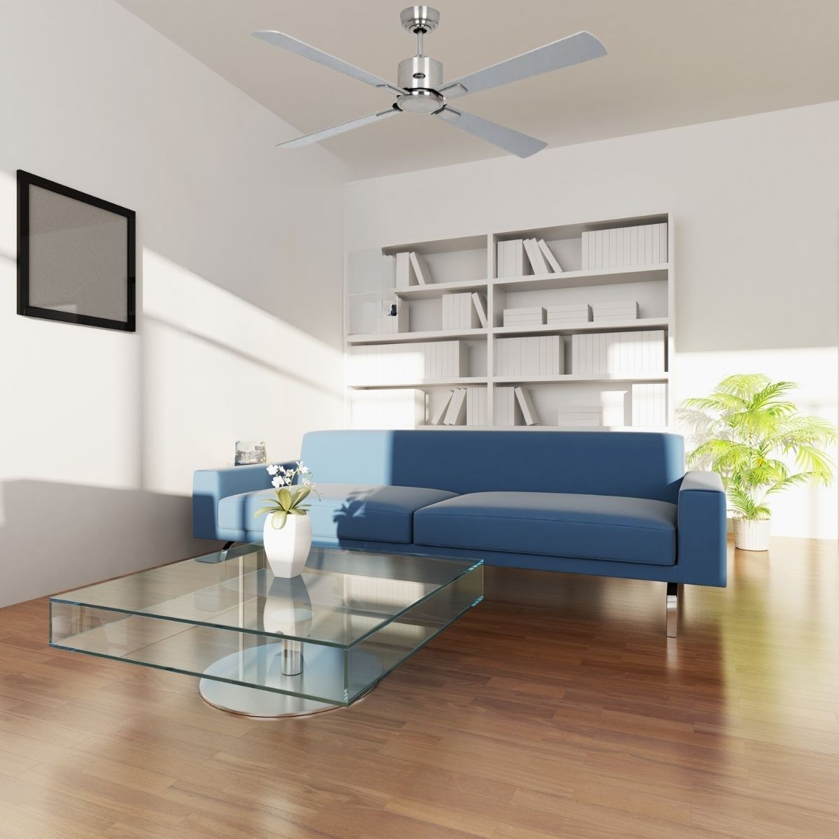 Ventilateur de plafond lumineux intégré, grand ventilateur de plafond