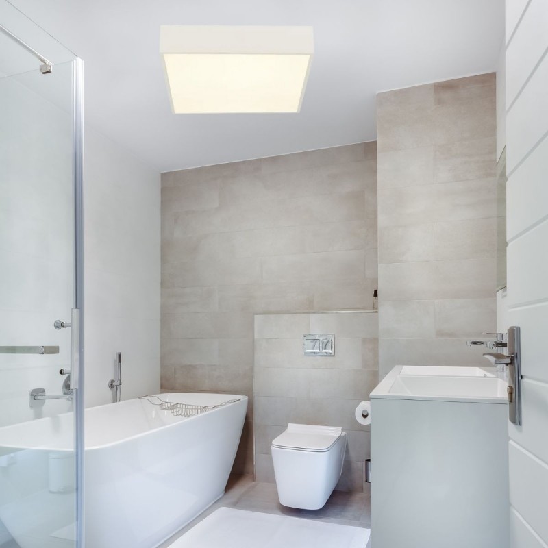 Plafonnier Salle de Bain Zeus 15W LED Blanc SEARCHLIGHT 72370WH