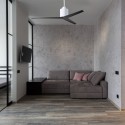 Ventilateur Plafonnier Design Eliza 142cm Blanc Noir