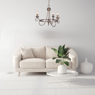 Lustre Harlech 3x60W Bronze foncé ELSTEAD LIGHTING hr3adb