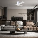 Ventilateur Plafonnier avec lampe Irene 152cm Blanc