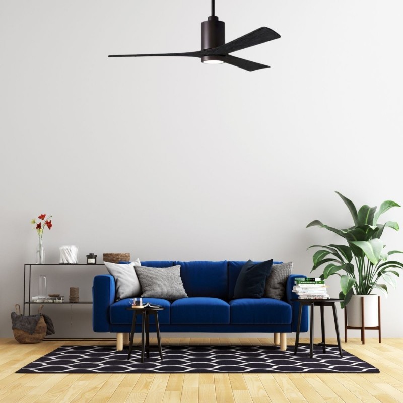 Ventilateur Plafonnier Design Patricia 152cm Bronze Noir ATLAS FAN PA3-TB-BK-60