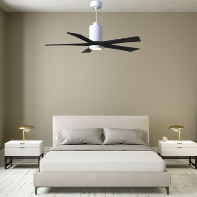 Ventilateur de plafond réversible Patricia 132cm Blanc Noir ATLAS FAN PA5-WH-BK-52