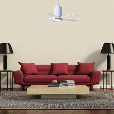 Ventilateur Plafonnier avec lumiere Patricia 106cm Blanc ATLAS FAN PA5-WH-MWH-42