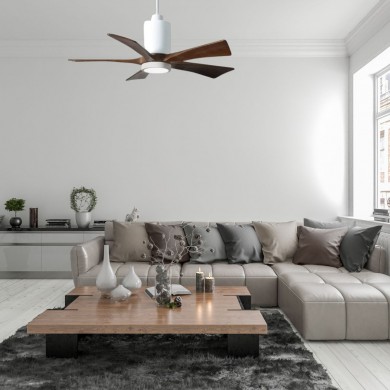 Ventilateur de Plafond avec lumiere Patricia 106cm Blanc Noyer ATLAS FAN PA5-WH-WA-42