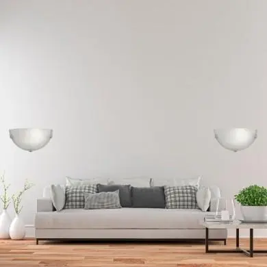 Demi applique murale MAURITIUS 1x60W E27 BLANC BRILLIANT 90105/05