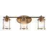 Applique Ashland Bay 3x60W E27 Laiton Naturel ELSTEAD LIGHTING QN-ASHLANDBAY3-NBR-BATH