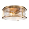 Plafonnier Ashland Bay 2x60W E27 Laiton Naturel ELSTEAD LIGHTING QN-ASHLANDBAY-F-NBR-BATH