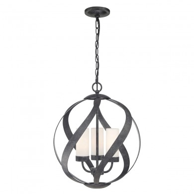 Suspension extérieur Blacksmith 3x40W E14 Noir ancien ELSTEAD LIGHTING QN-BLACKSMITH-3P-OBK