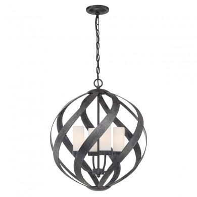 Suspension extérieur Blacksmith 4x40W E14 Noir ancien ELSTEAD LIGHTING QN-BLACKSMITH-4P-OBK