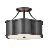 Plafonnier Chance 2x60W E27 Laiton noirci ELSTEAD LIGHTING QN-CHANCE-SF-S-BLB