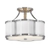 Plafonnier Chance 2x60W E27 Nickel Poli Blanc Poli ELSTEAD LIGHTING QN-CHANCE-SF-S-PN