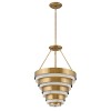 Suspension Echelon 4x40W E14 Laiton ancien ELSTEAD LIGHTING QN-ECHELON-4P