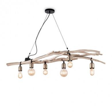 Suspension Bois Flotté DRIFTWOOD SP6 60W max IDEAL LUX 180922