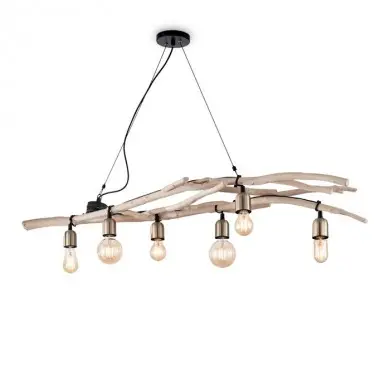 Suspension Bois Flotté DRIFTWOOD SP6 60W max IDL_180922 180922 Suspension Bois Flotté DRIFTWOOD SP6 60W max IDEAL LUX 180922