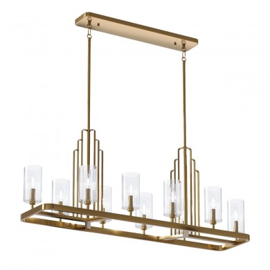 Lustre Kimrose 10x40W E14 Laiton naturel brossé ELSTEAD LIGHTING QN-KIMROSE10-BNB