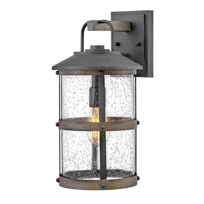 Applique Extérieur Lakehouse 1x60W E27 Zinc vieilli Gris bois flotté H436mm ELSTEAD LIGHTING QN-LAKEHOUSE2-M-DZ