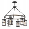 Lustre Lakehouse 6x60W E27 Zinc vieilli Gris bois flotté ELSTEAD LIGHTING QN-LAKEHOUSE6-P-DZ