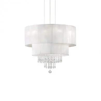 Lustre OPERA SP4 Blanc Chromé 60W max IDEAL LUX 182179