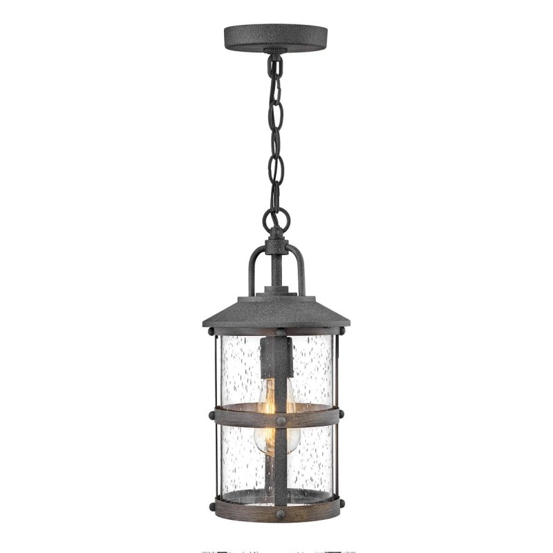 Suspension extérieur Lakehouse 1x60W E27 Zinc vieilli Gris bois flotté ELSTEAD LIGHTING QN-LAKEHOUSE8-S-DZ