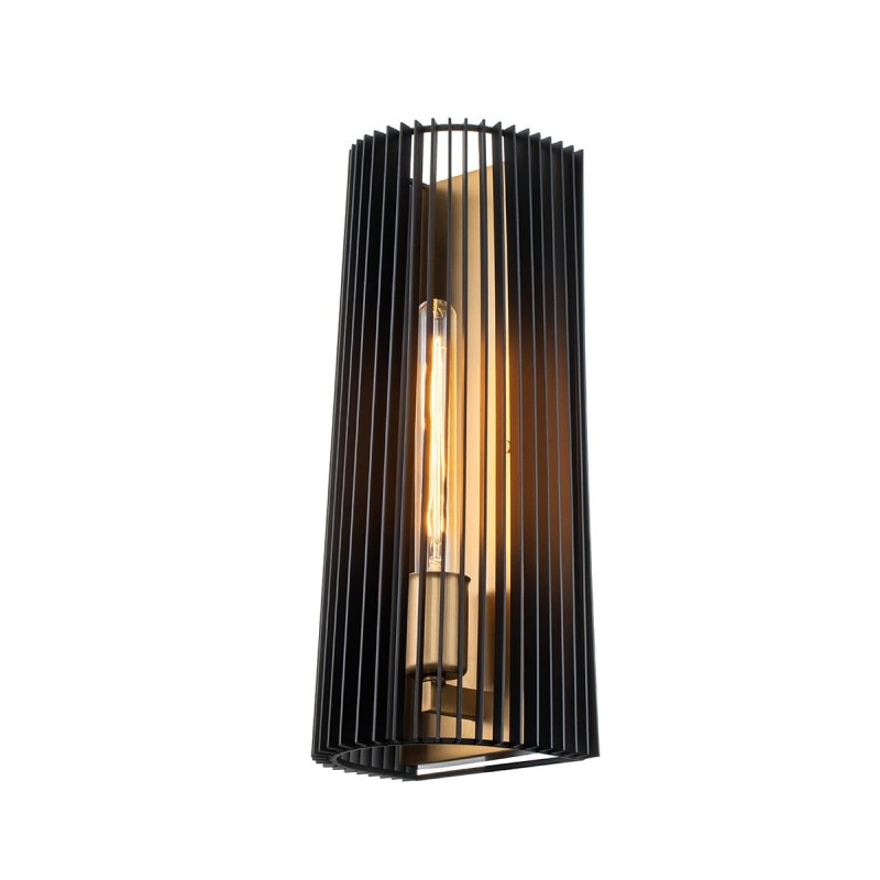 Applique Linara 1x60W E27 Noir Laiton Naturel ELSTEAD LIGHTING QN-LINARA1-BK