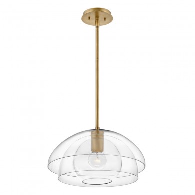 Suspension Lotus 1x60W E27 Laiton ancien ELSTEAD LIGHTING QN-LOTUS-P-HBR