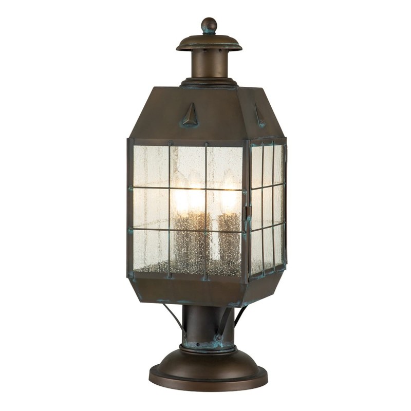 Lanterne sur pied Nantucket 3x60W E14 Laiton vieilli ELSTEAD LIGHTING QN-NANTUCKET3-L-AS