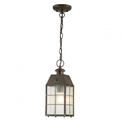 Suspension extérieur Nantucket 1x60W E27 Laiton vieilli ELSTEAD LIGHTING QN-NANTUCKET8-M-AS