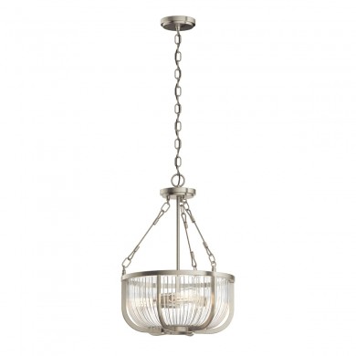 Suspension Roux 3x60W E27 Nickel brossé ELSTEAD LIGHTING QN-ROUX3-BN