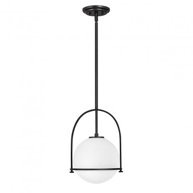 Suspension Somerset 1x60W E27 Noir Opale ELSTEAD LIGHTING QN-SOMERSET-P-O-BK