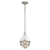 Suspension Tollis 1x40W E27 Nickel brossé Blanc H316mm ELSTEAD LIGHTING QN-TOLLIS-MP-BN