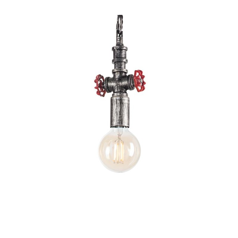 Suspension PLUMBER SP1 Noir vieilli 60W max IDL_187716 187716 Suspension PLUMBER SP1 Noir vieilli 60W max IDEAL LUX 187716