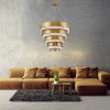 Suspension Echelon 8x40W E14 Laiton ancien ELSTEAD LIGHTING QN-ECHELON-8P