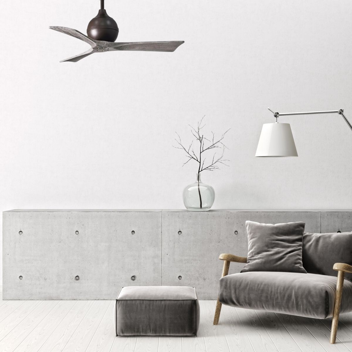 Ventilateur De Plafond DC CasaFan Eco Airscrew 152 Cm - Télécommande, 6 Vitesses, Blanc & Bois