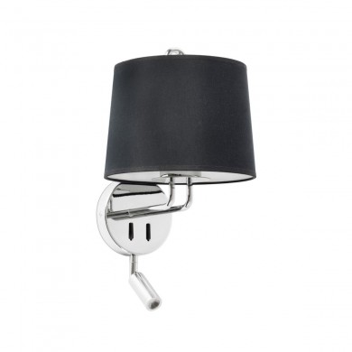 Applique murale MONTREAL 1x15W E27 Chrome Noir FARO 24033-03