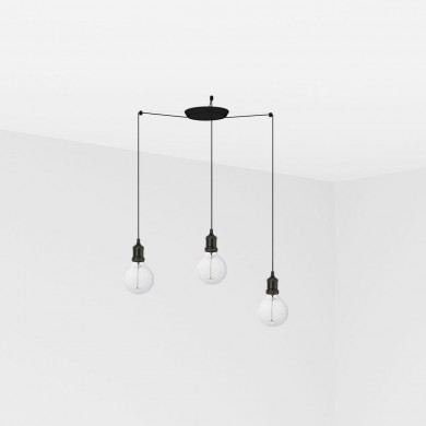 Suspension ART 3L 3x15W E27 Noir FARO 64135-3L