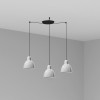 Suspension VENICE 3L 3x15W E27 Noir Blanc FARO 64255-111-3L