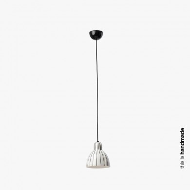 Suspension VENICE 1x15W E27 Noir Brillant et Blanc Brillant FARO 64258