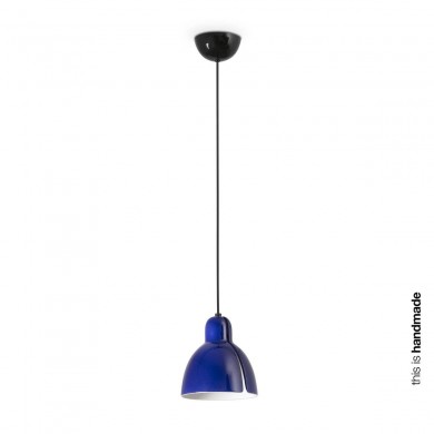 Suspension VENICE 1x15W E27 Noir Brillant Bleu FARO 64259