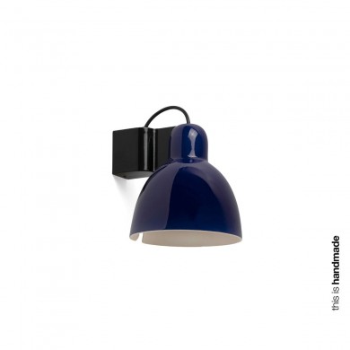 Applique murale VENICE 1x15W E27 Noir Brillant Bleu FARO 64274