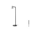 Lampadaire VENICE 1x15W E27 Noir Satiné et Blanc Brillant FARO 64275-114