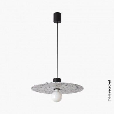 Suspension CONFETTI 400 1x15W E27 Noir Mat Blanc et Noir FARO 68600-51