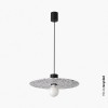 Suspension CONFETTI 400 1x15W E27 Noir Mat Blanc et Noir FARO 68600-51