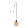 Suspension MAMBO 210 1x15W E27 Noir Rotin FARO 68604-47