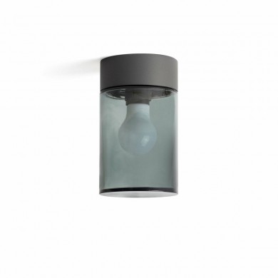 Plafonnier KILA 200 1x15W E27 Gris Foncé Fumé FARO 71741