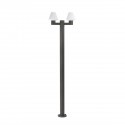 Lampadaire extérieur MISTU 2L 2x15W E27 Gris Foncé