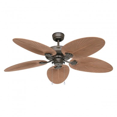 Ventilateur de plafond extérieur Outdoor Classic 5 pales Rotin Bronze Casafan CASAFAN 513294